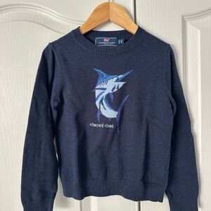 Vineyard Vines Men's Blue Marlin Crewneck Sweater